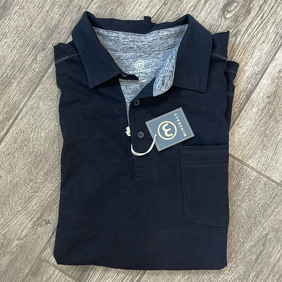 Mineral Clothing Co Other - NWT Mens Minerals Clothing Co Black Coton Polo Short Sleeve Shirt